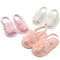 Infant Toddler Baby Shoes Girl Flower Sandals For Summer Soft Sole Non-Slip Prewalker Light Pink U.S Size 4