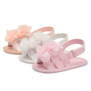 Infant Toddler Baby Shoes Girl Flower Sandals For Summer Soft Sole Non-Slip Prewalker Light Pink U.S Size 4