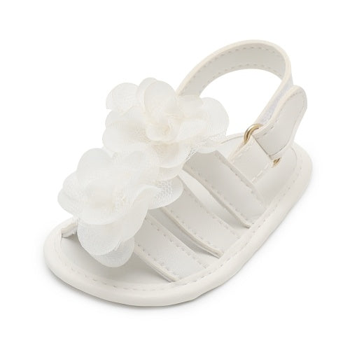 Infant Toddler Baby Shoes Girl Flower Sandals For Summer Soft Sole Non-Slip Prewalker Light Pink U.S Size 4