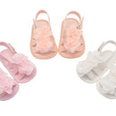 Infant Toddler Baby Shoes Girl Flower Sandals For Summer Soft Sole Non-Slip Prewalker Light Pink U.S Size 4