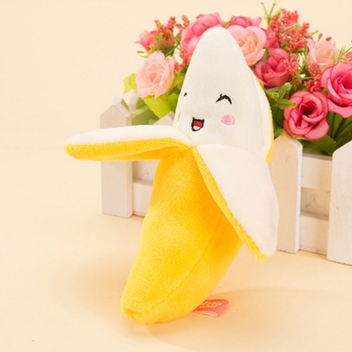 Vocal Sounded Toys Soft Plush False Chili Banana Eggplant Bone Fruit Vegetable Funny Play Toys for Baby Children