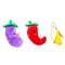 Vocal Sounded Toys Soft Plush False Chili Banana Eggplant Bone Fruit Vegetable Funny Play Toys for Baby Children