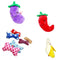 Vocal Sounded Toys Soft Plush False Chili Banana Eggplant Bone Fruit Vegetable Funny Play Toys for Baby Children