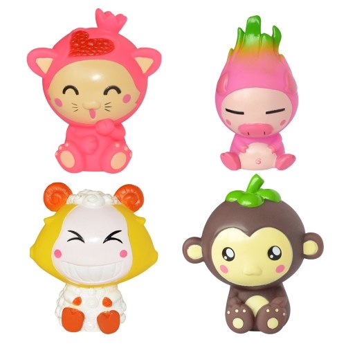 Cute Baby Shower Toy Lovely Environmental-Friendly Fruit Animal Bath Doll Children Cartoon Water Toys