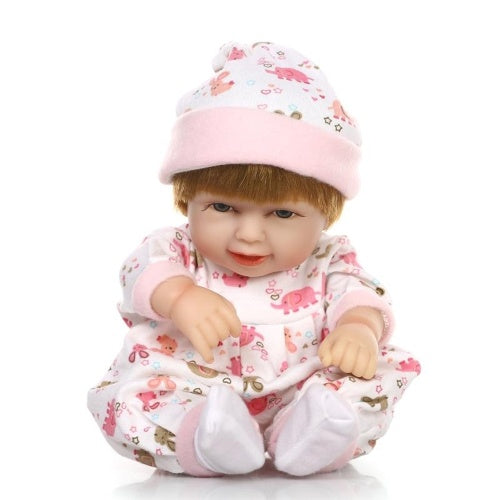 10in Reborn Baby Rebirth Doll Kids Gift Pink Bag All Silica Gel Girl