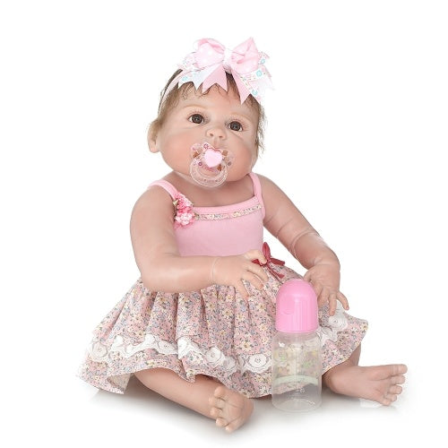 22in Reborn Baby Rebirth Doll Kids Gift All Silica Gel Girl