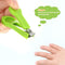 3Pcs Safety Baby Nail Clipper + Rounded Scissors + Trimmer Set Stainless Steel Toenail Fingernail Cutter For Newborn Infant Green