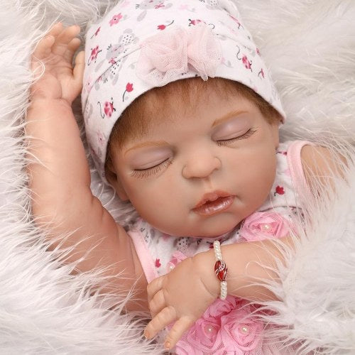 22in Reborn Doll Rebirth Baby Kids Gift All-Silica Gel Girl