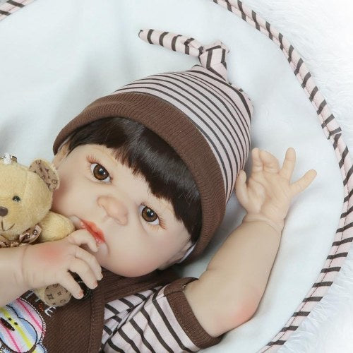 22in Reborn Baby Rebirth Doll Kids Gift All-Silica Gel Boy