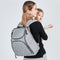 Baby Diaper Bag Large Capacity Fashion Mummy Nappy Bag Nursing Bag Travel Backpack for Baby Care Grey