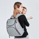 Baby Diaper Bag Large Capacity Fashion Mummy Nappy Bag Nursing Bag Travel Backpack for Baby Care Grey