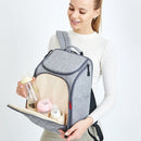 Baby Diaper Bag Large Capacity Fashion Mummy Nappy Bag Nursing Bag Travel Backpack for Baby Care Grey