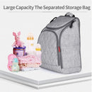 Baby Diaper Bag Large Capacity Fashion Mummy Nappy Bag Nursing Bag Travel Backpack for Baby Care Grey