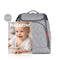 Baby Diaper Bag Large Capacity Fashion Mummy Nappy Bag Nursing Bag Travel Backpack for Baby Care Grey