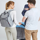 Baby Diaper Bag Large Capacity Fashion Mummy Nappy Bag Nursing Bag Travel Backpack for Baby Care Grey