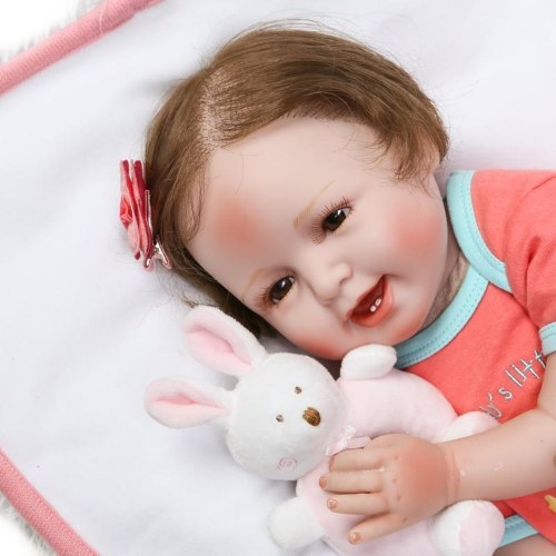 22in Reborn Baby Rebirth Doll هدية للأطفال من مادة القماش