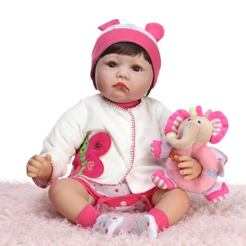 22in Reborn Baby Rebirth Doll هدية للأطفال من مادة القماش