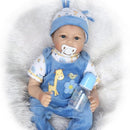 22in Reborn Baby Rebirth Doll هدية للأطفال من مادة القماش