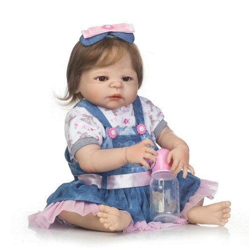 22in Reborn Baby Rebirth Doll Kids Gift All Silica Gel Girl