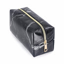 Marble Cosmetic Pouch Bag - Black