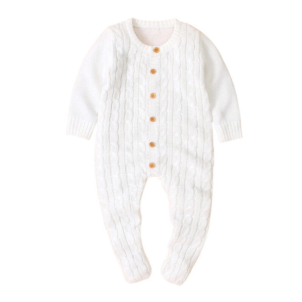 Matoen Knitted Romper Sweater - White