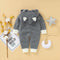 Matoen Hooded Romper Sweater - Gray