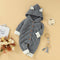 Matoen Hooded Romper Sweater - Gray