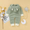 Matoen Hooded Romper Sweater - Green