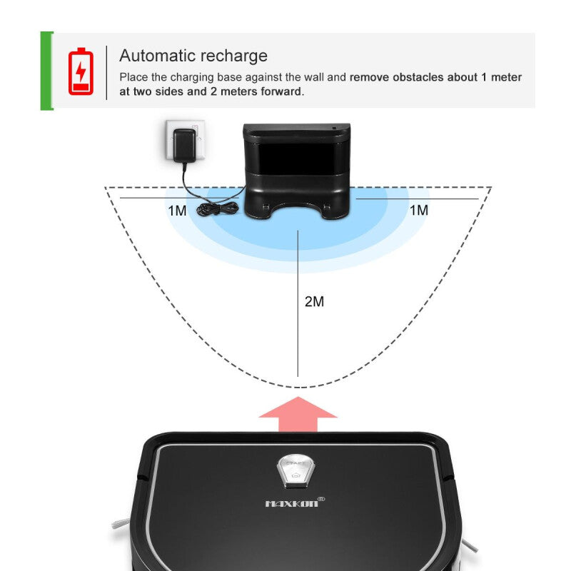 Maxkon Robot Vacuum Cleaner - Black