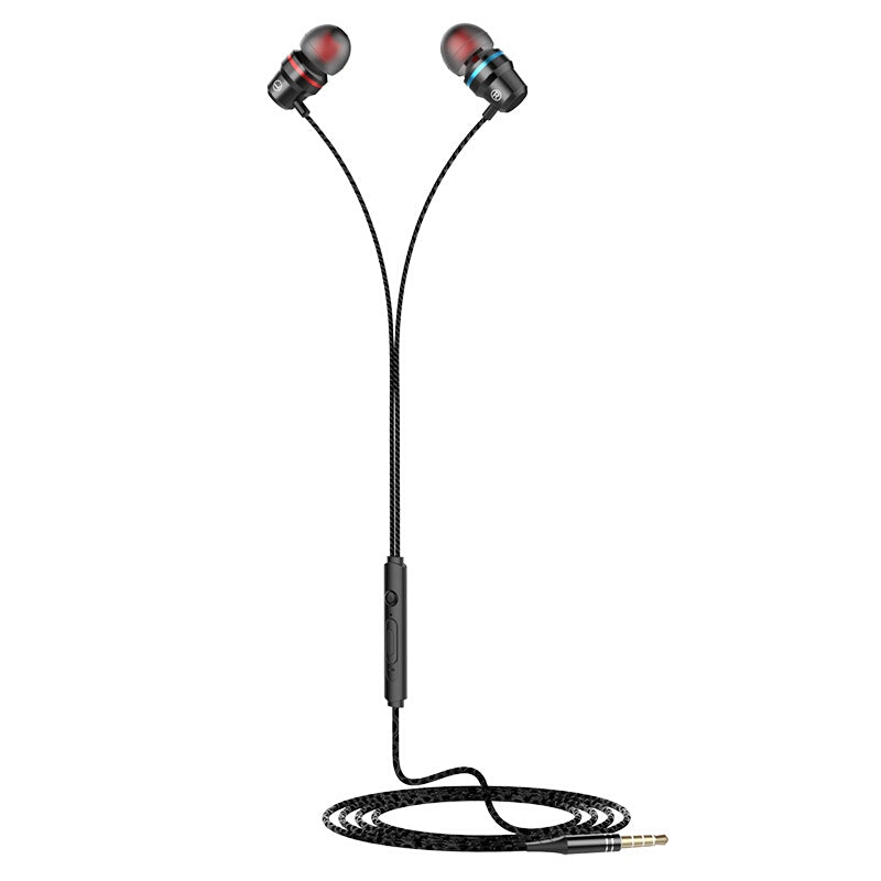 Mega Bass Premium In-Ear Headset With Microphone - Black