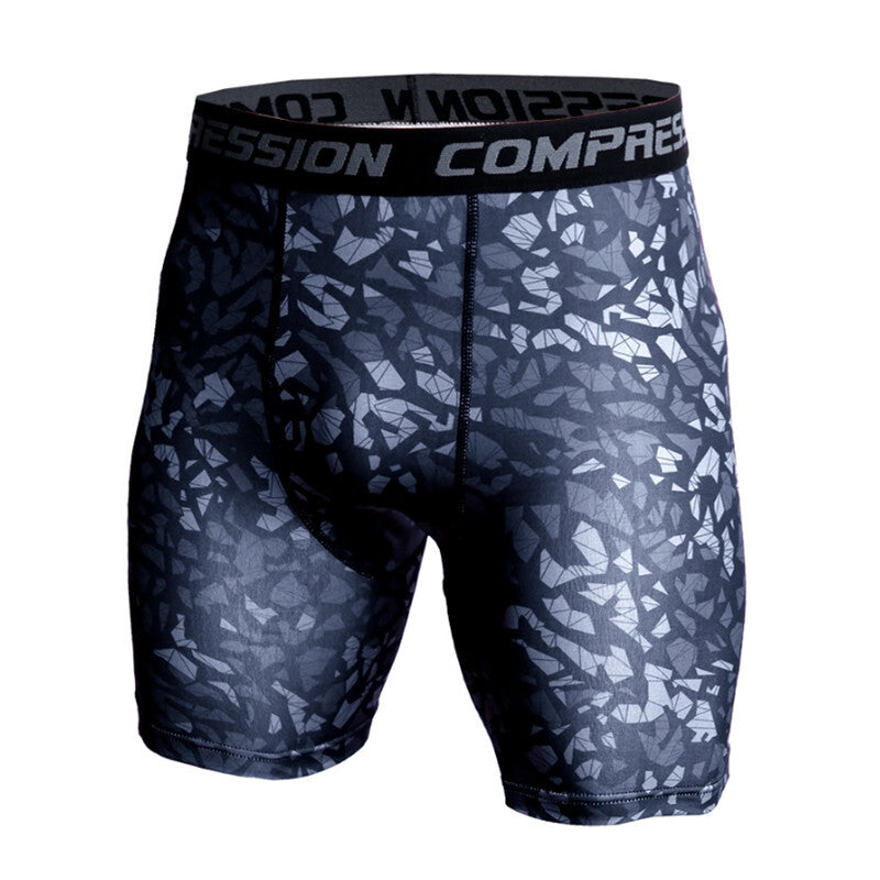 KD23 Men 2020 3D Camo Elastic Skinny Sweat shorts - Navy Blue