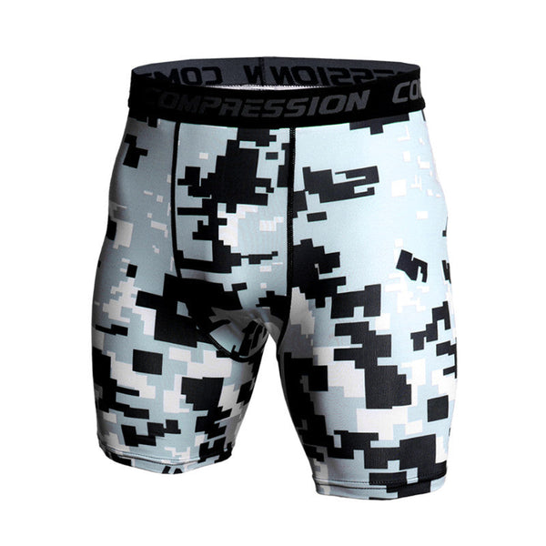 KD29 Men 2020 3D Camo Elastic Skinny Sweat shorts - White