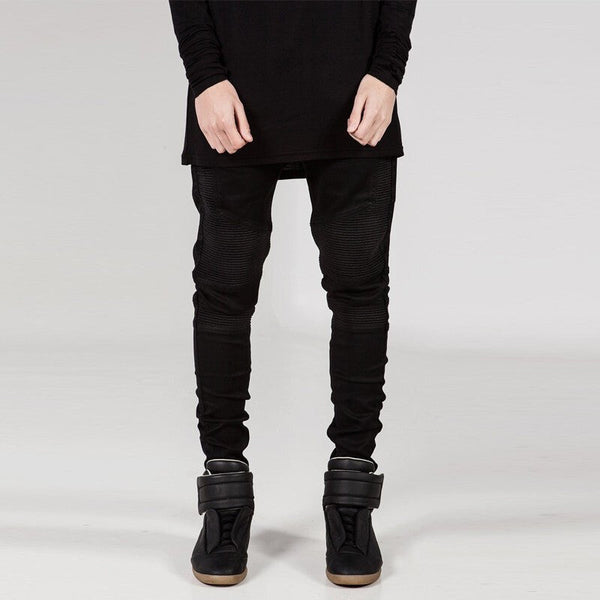 Men Fashionable Denim Skinny Jeans - Black