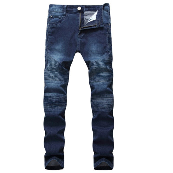 Men Fashionable Denim Skinny Jeans - Navy Blue