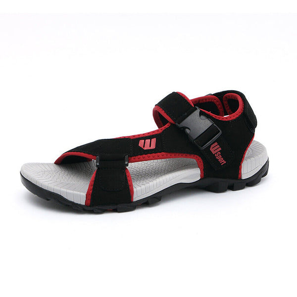 Men Summer Leather Sandals - Black