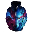 Men's Casual Breathable Long Sleeve Hooded Pullover Sweatshirt - Blue