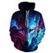 Men's Casual Breathable Long Sleeve Hooded Pullover Sweatshirt - Blue