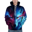 Men's Casual Breathable Long Sleeve Hooded Pullover Sweatshirt - Blue