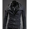 Men's Fashionable Hooded Cardigan Jacket - Deep Gray