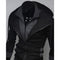 Men's Fashionable Hooded Cardigan Jacket - Black