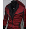 Men's Fashionable Hooded Cardigan Jacket - Red