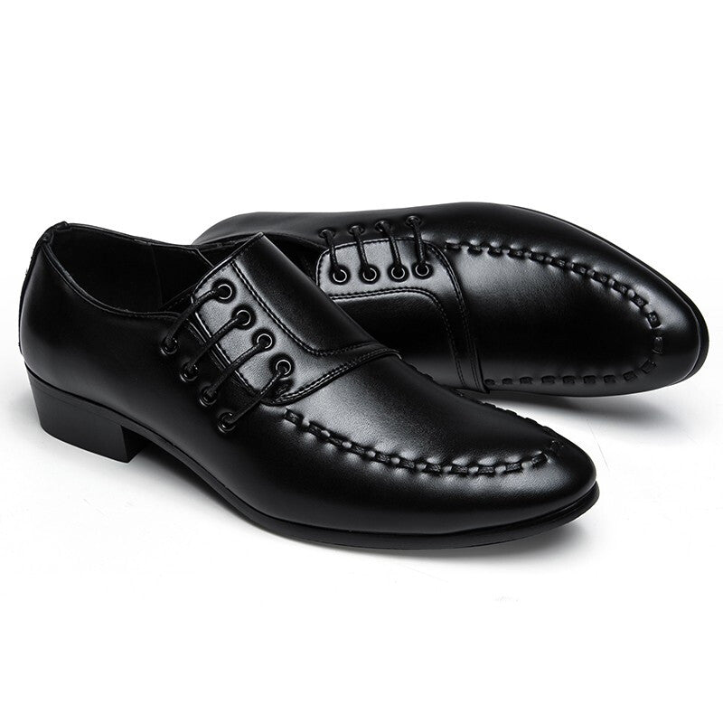 Men's Leather Oxford Shoes - Black