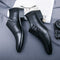 Men's Leather Oxford Shoes - Black