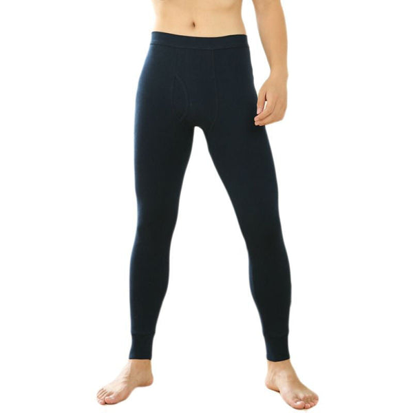 Men's Thermal Underwear Cotton Pants - Navy Blue