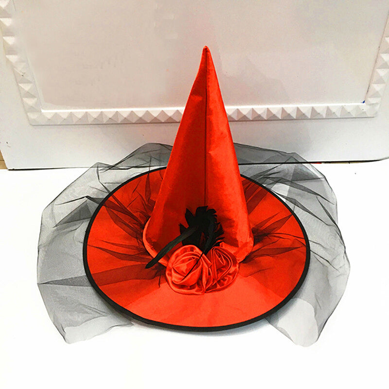 Mesh Witch Hat - Orange