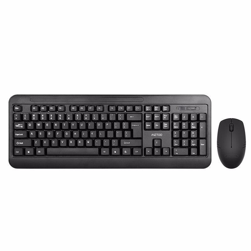 Metoo Premium Wireless Keyboard & Mouse Combo - Matte Black