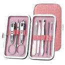 Miarhb 8 Pcs. Stainless Steel Nail Manicure Set - Pink