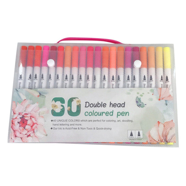 Miarhb Premium Assorted Double Head Marker - 60Pcs