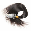 Micro Loop Straight Human Hair Extensions - Black