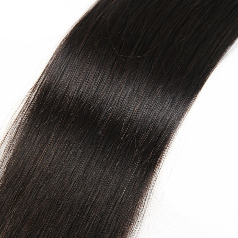 Micro Loop Straight Human Hair Extensions - Black